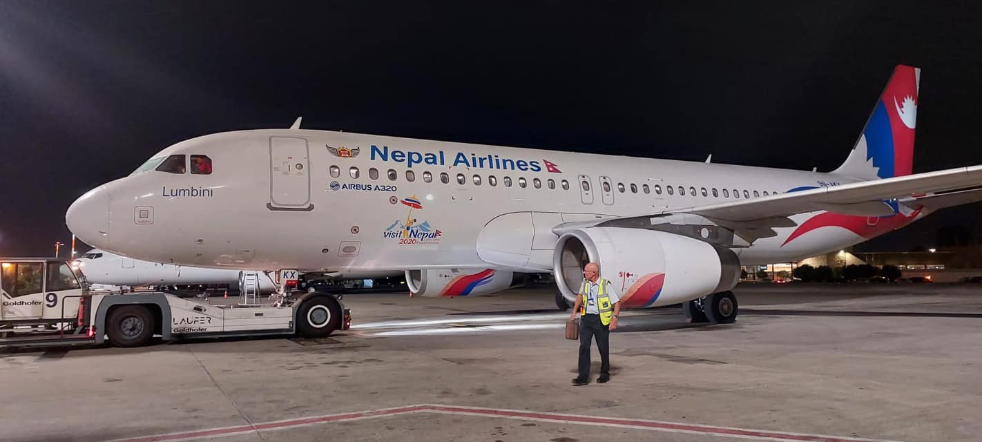 Nepal Airlines’s aircraft in Israel for aircraft maintenance