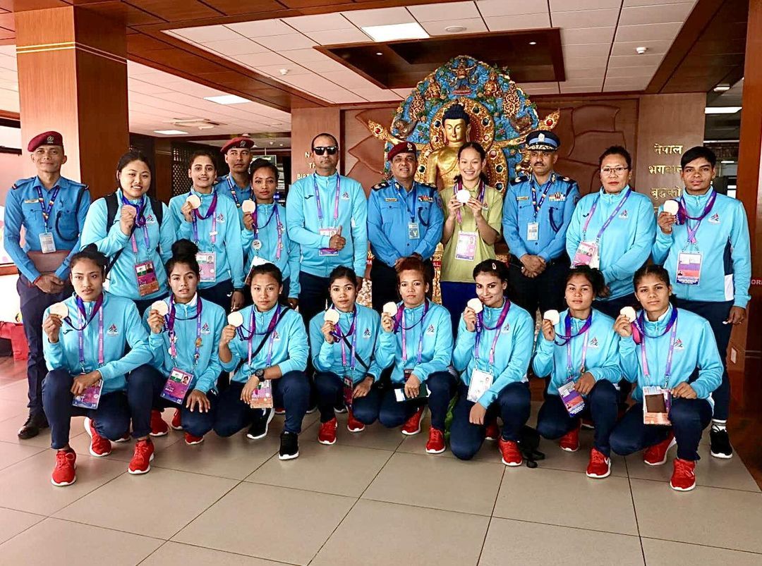 Nepali women athletes return home with medals