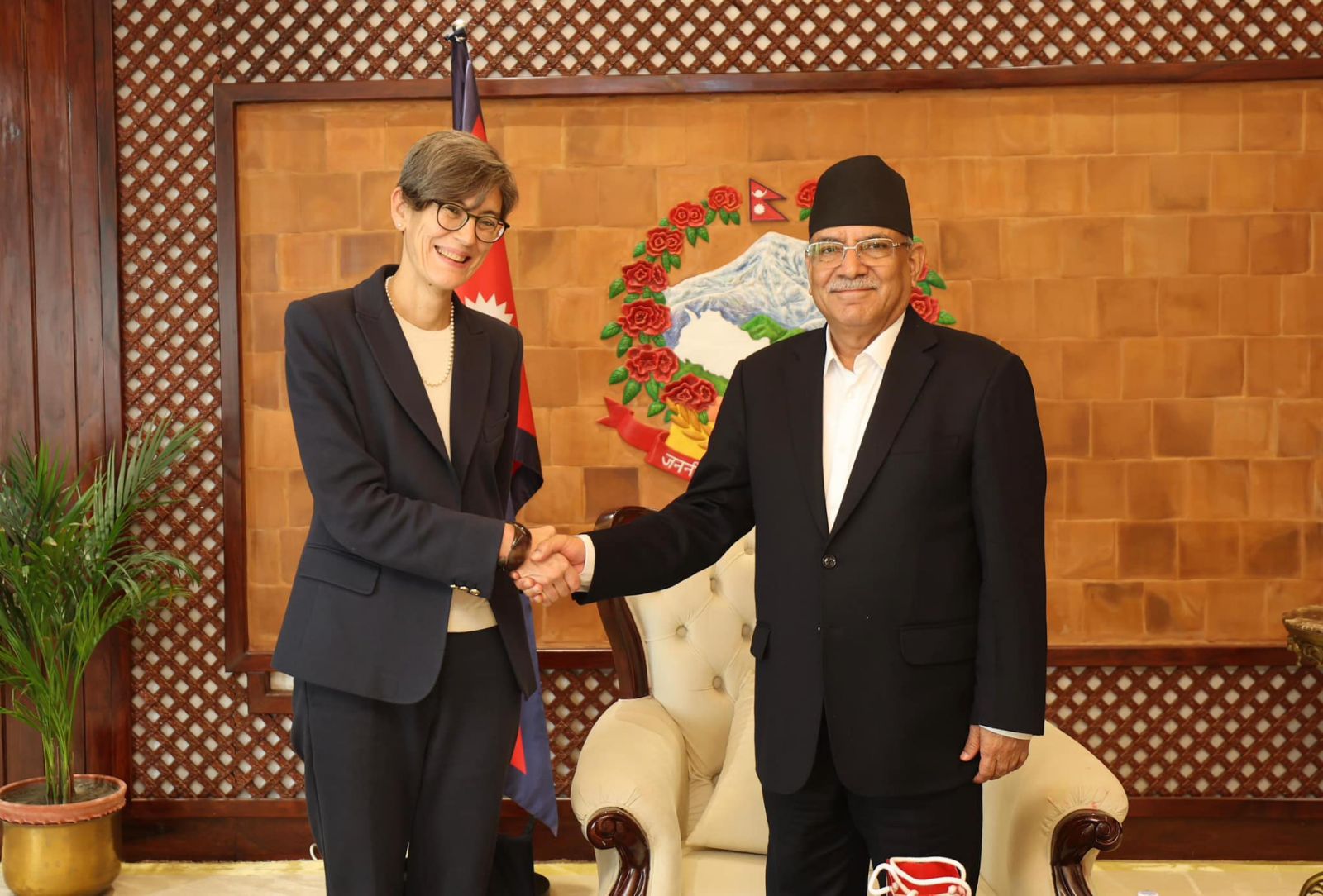 Ambassador of Switzerland courtesy call to PM Dahal