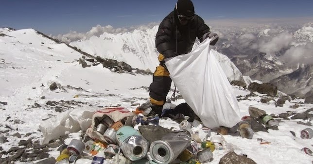 NA collects around 34 tonnes of waste from four mountains