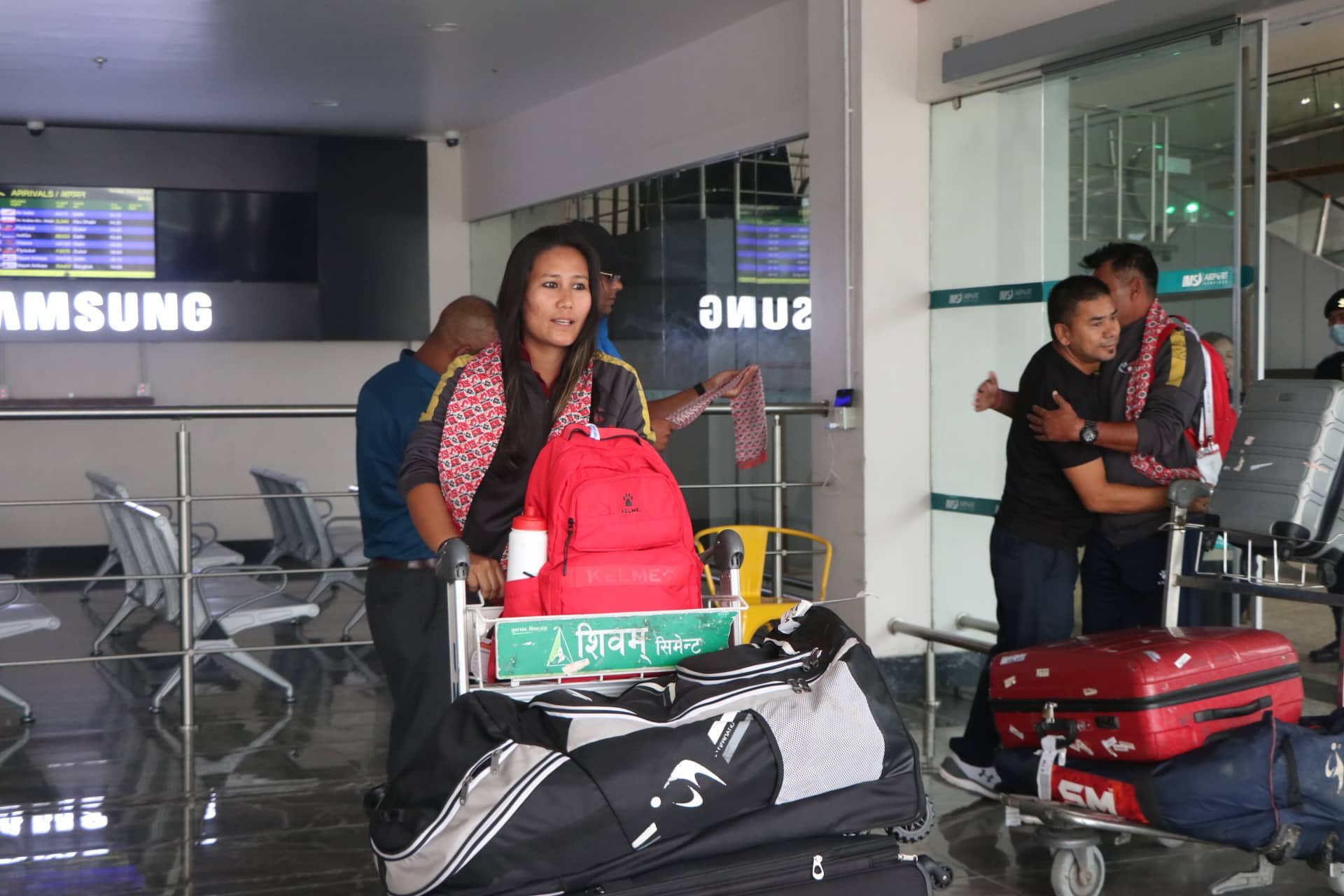 Nepal’s women’s cricket team returns home