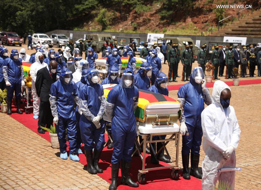 Zimbabwe witnesses triple burial of senior officials who succumbed to COVID-19