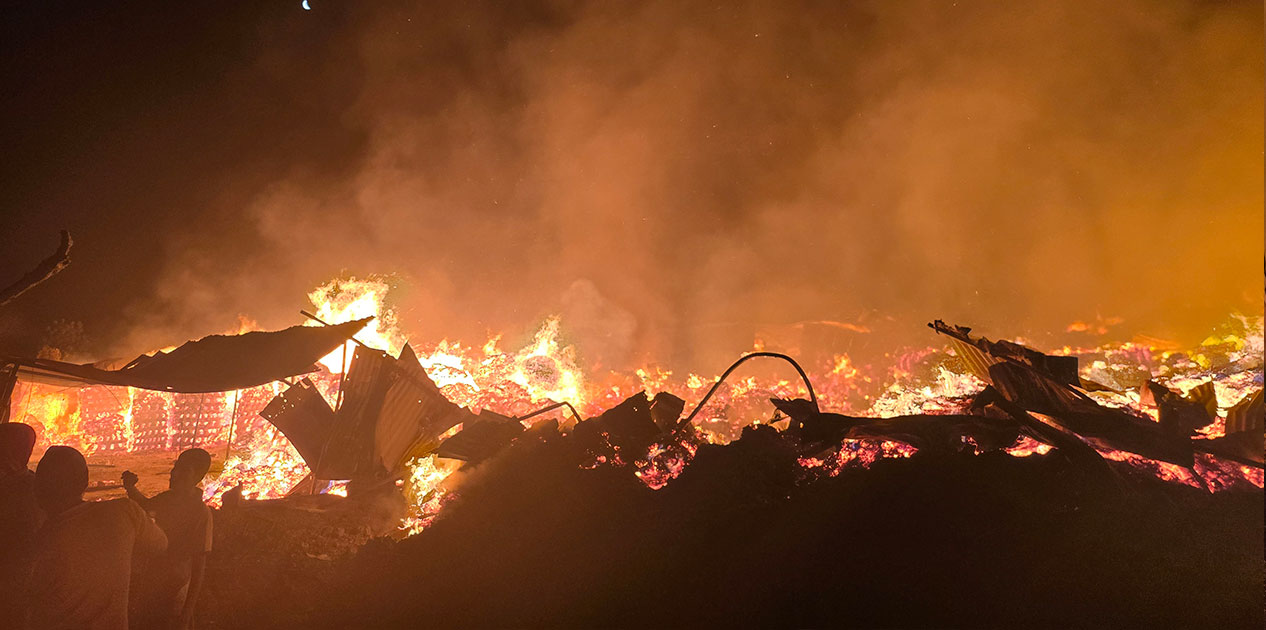 भीमसेनस्थान नजिक  आगलागी , क्षतिको पूर्ण विवरण आउन बाँकी