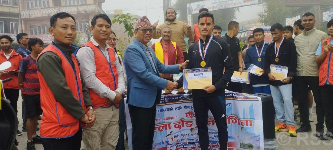 छैटौँ खुला दौड प्रतियोगिताको उपाधि नेपाली सेनाका कमललाई