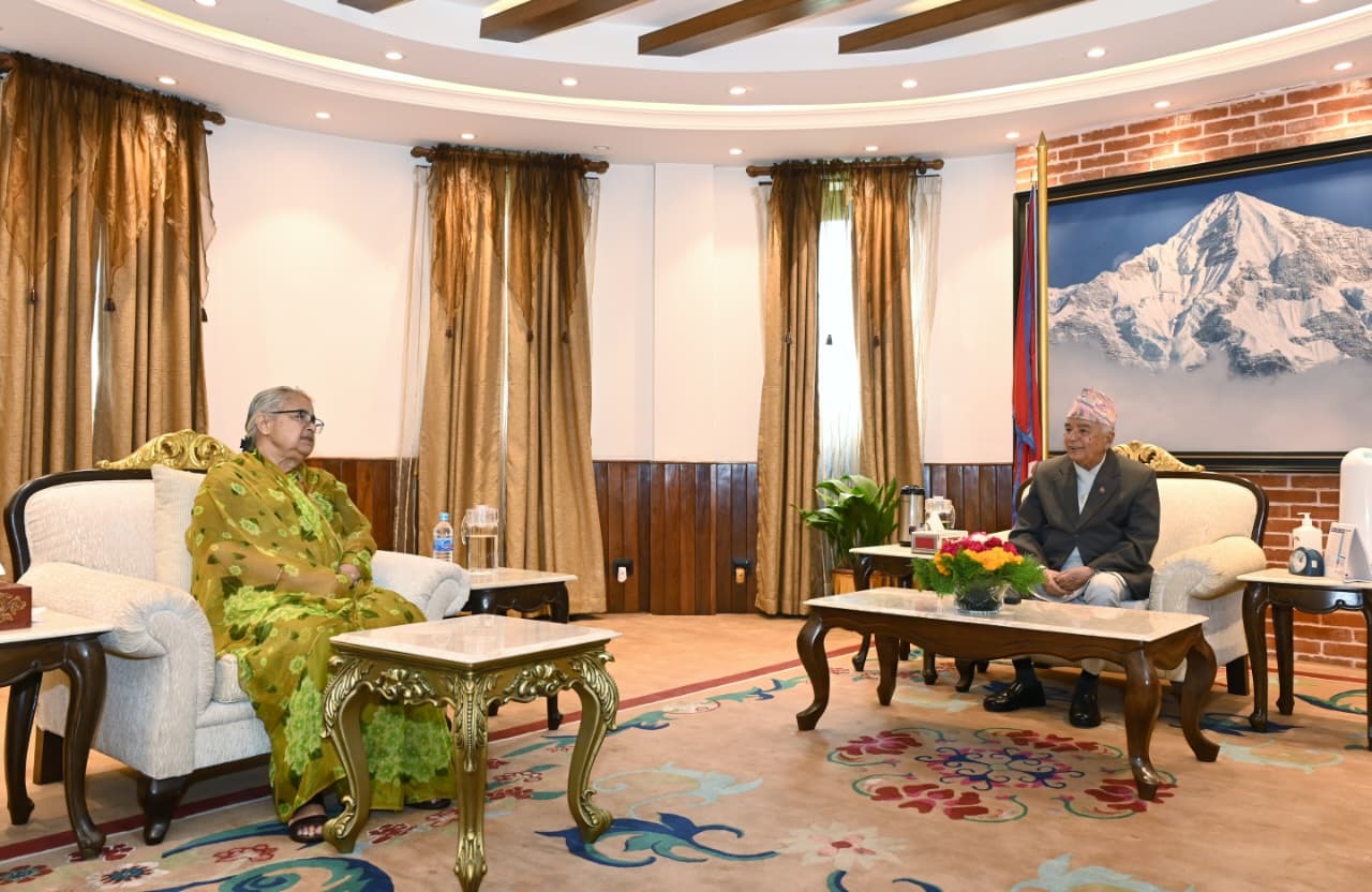 राष्ट्रपति पौडेल र प्रधानमन्त्री कार्कीबीच भेटवार्ता