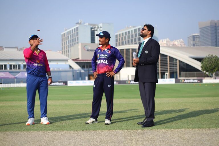 विश्वकप क्रिकेट लिग–२ : नेपालले टस जितेर ब्याटिङ गर्दै