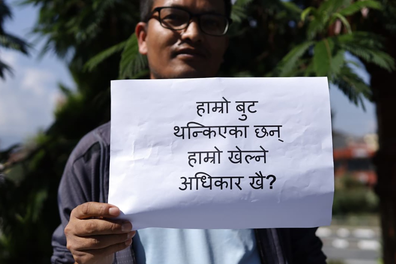 ‘ए’ डिभिजन लिगको माग गर्दै आन्दोलित खेलाडीलाई एन्फाले वार्तामा बोलायो