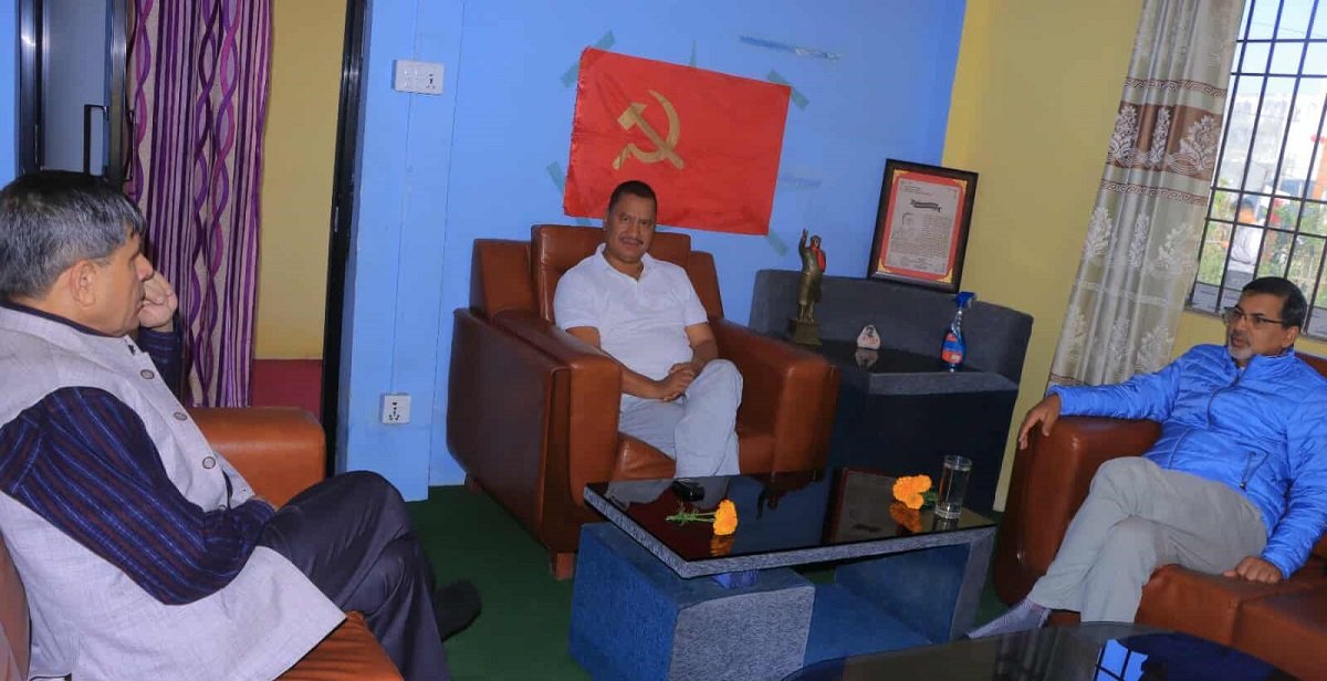 विप्लव निवासमा छलफलमा जुटे जनार्दन र घनश्याम