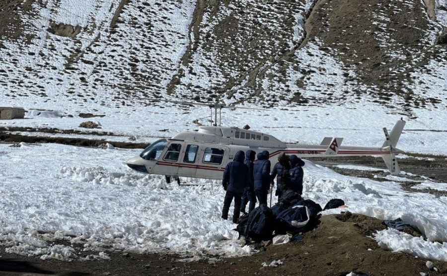 उपल्लो डोल्पामा हिउँमा फसेका पाँच जनाको उद्धार