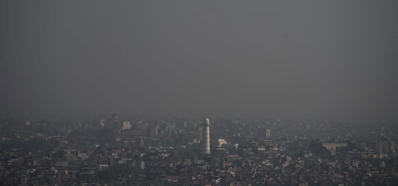 काठमाडौँको आकाश धुम्म, बढ्यो प्रदूषण