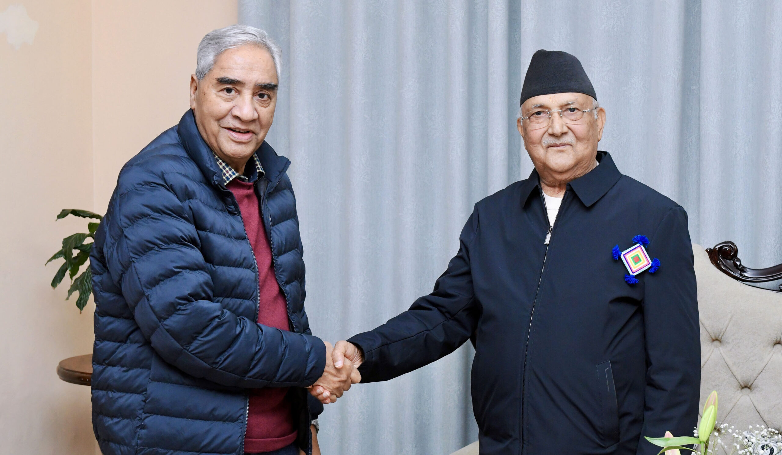 कांग्रेस सभापति देउवा र एमाले अध्यक्ष ओलीबीच भेट