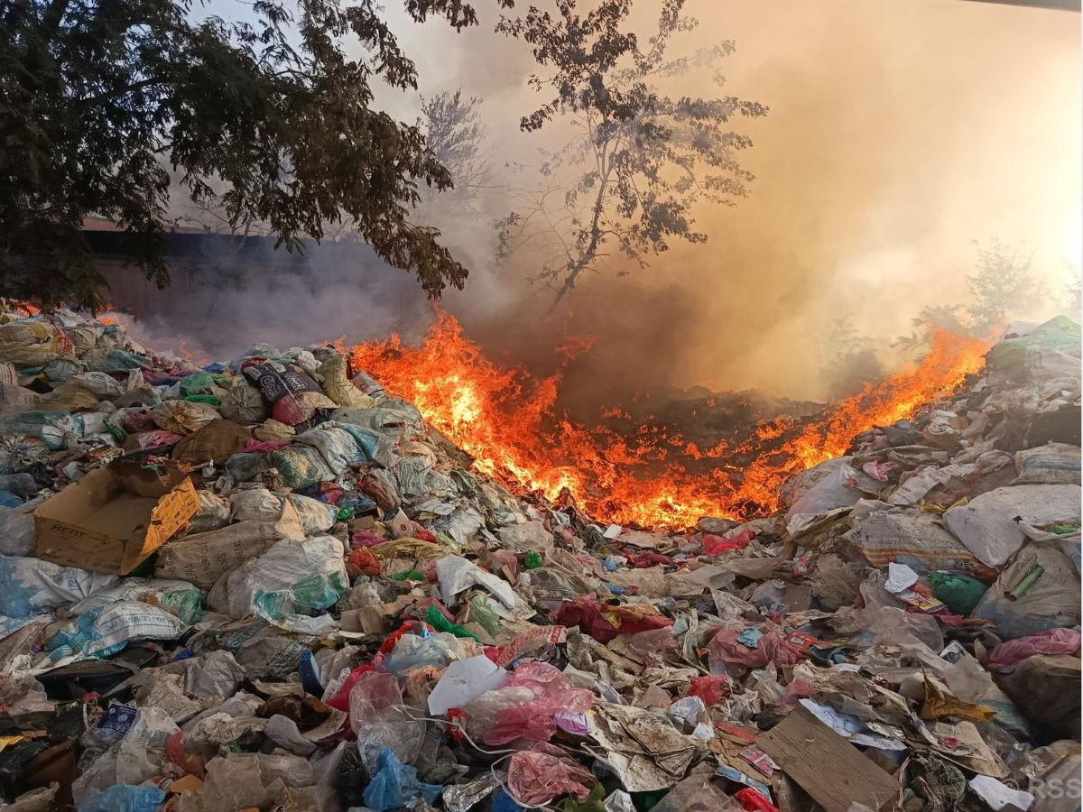 फोहर व्यवस्थापन केन्द्रमा आगलागी हुँदा ६७ लाखको क्षति