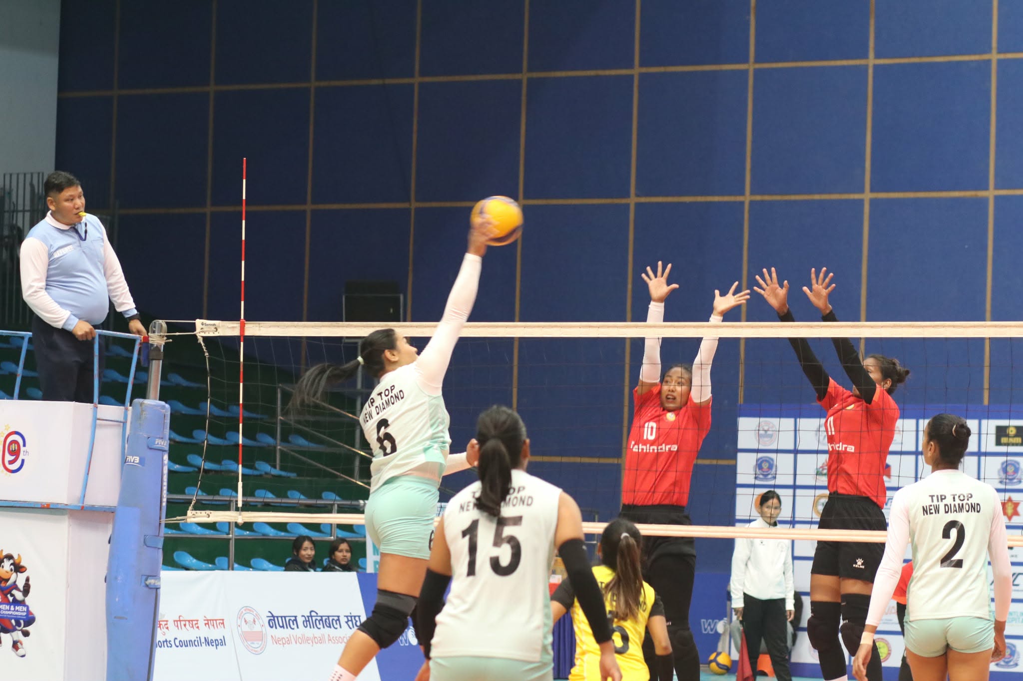 एनभीए भलिबल च्याम्पियनसिप : उपाधिका लागि आज आर्मी र हेल्प नेपाल तथा न्यु डायमन्ड र पुलिस खेल्दै