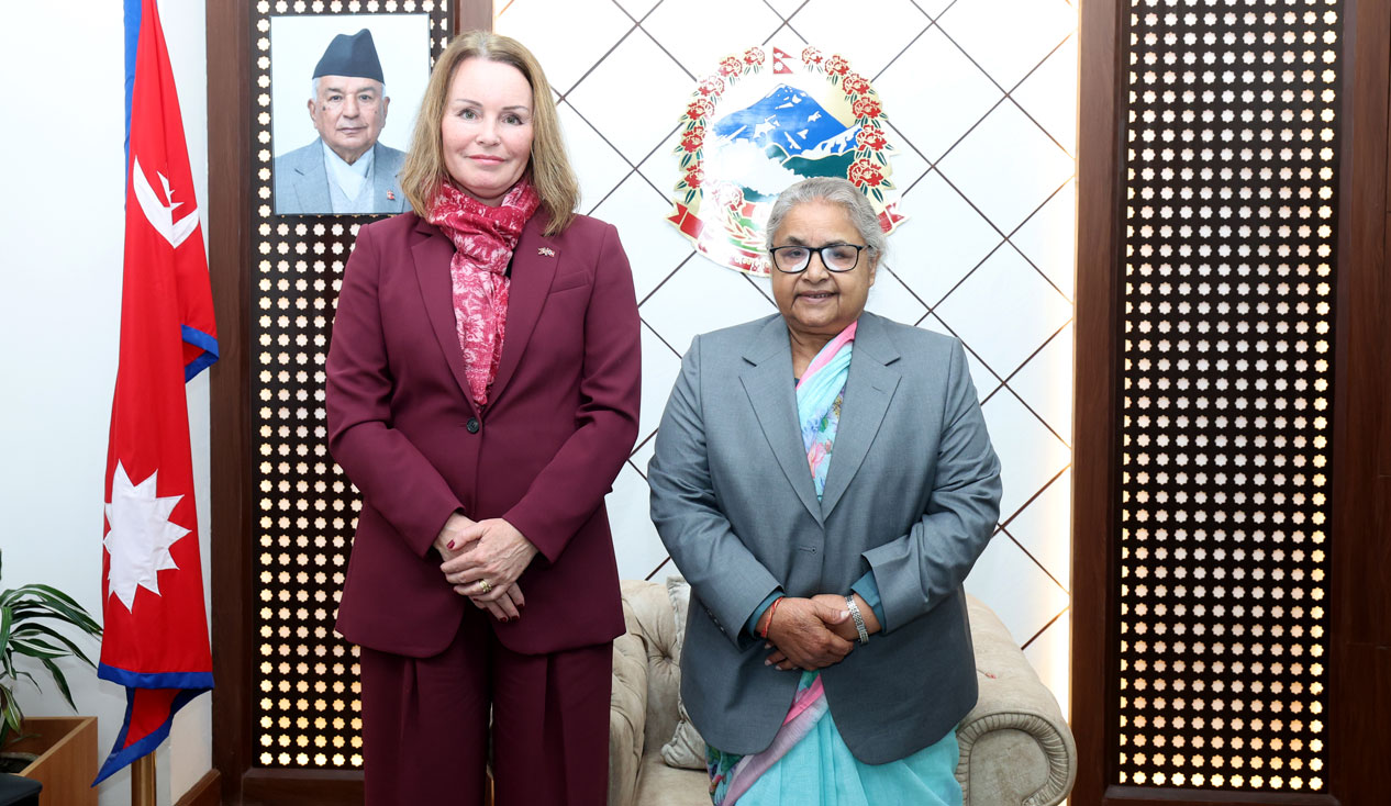 प्रधानमन्त्रीसँग नर्वेली राजदूतको शिष्टाचार भेट