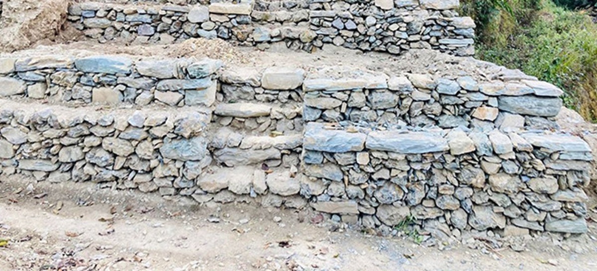 श्रमदान गरेर चौतारी पुनर्निर्माण