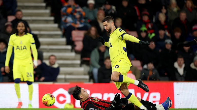 बोर्नमाउथसँग टोटनह्याम पराजित