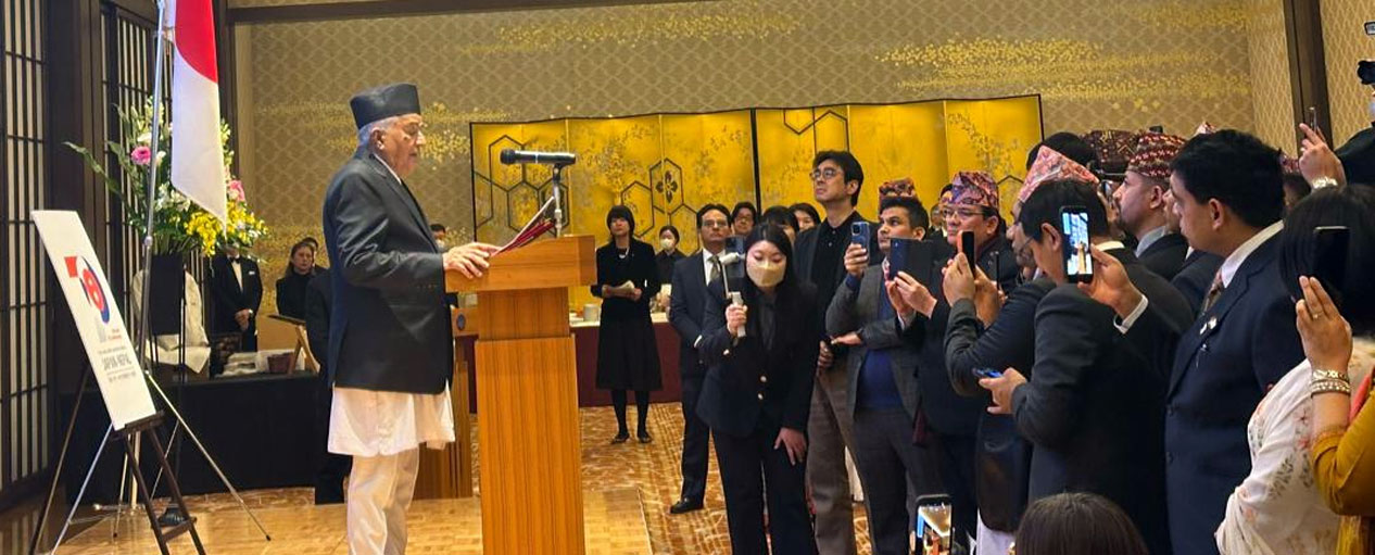 नेपालमा जापानी लगानीकर्ता आमन्त्रण गर्न चाहन्छौँ : राष्ट्रपति पौडेल