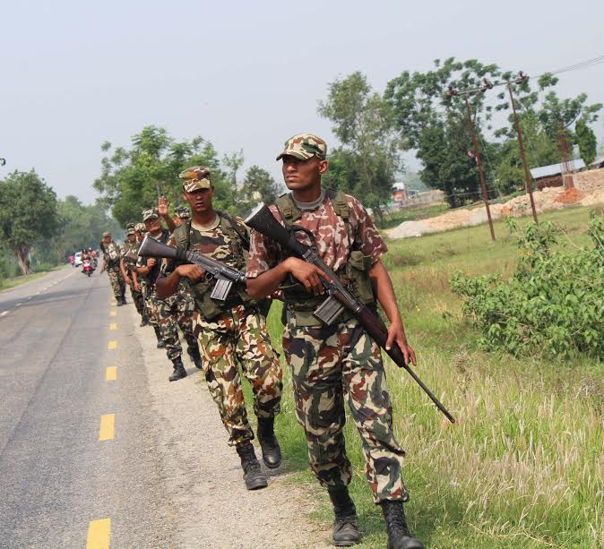 भोजपुरको कारागार र विमानस्थल सुरक्षामा नेपाली सेना