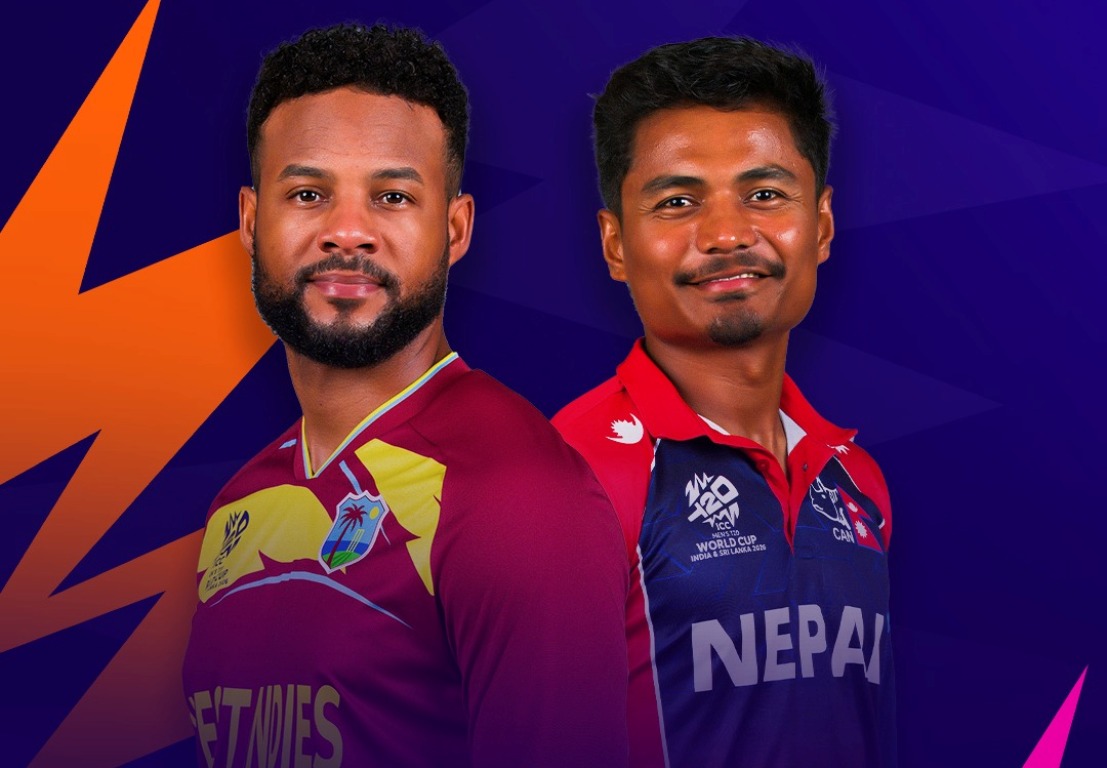 विश्वकपमा वेस्ट इन्डिजविरुद्ध सुरुमा ब्याटिङ गर्दै नेपाल