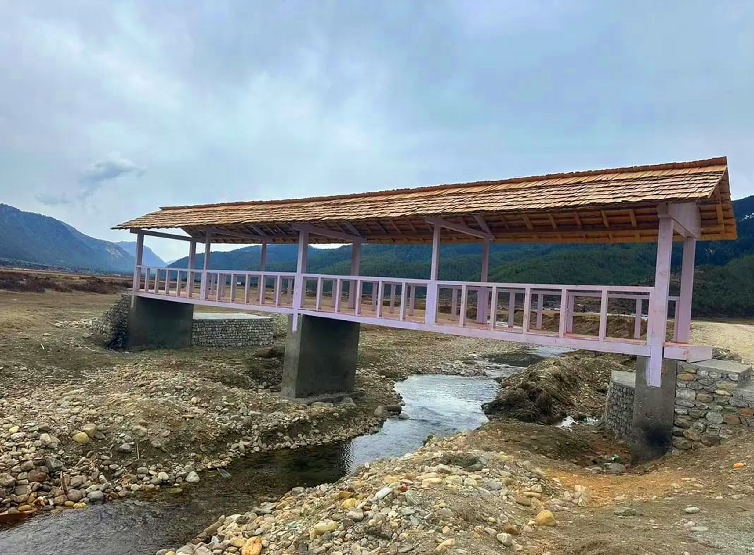 उत्तरगङ्गा नदीमा छानोसहितको साँघु निर्माण