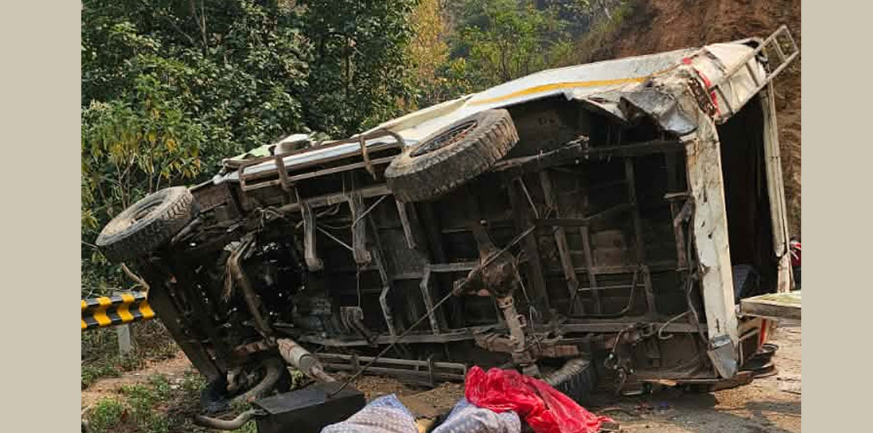 प्युठानमा जिप दुर्घटना हुँदा एकजनाको मृत्यु, २० घाइते