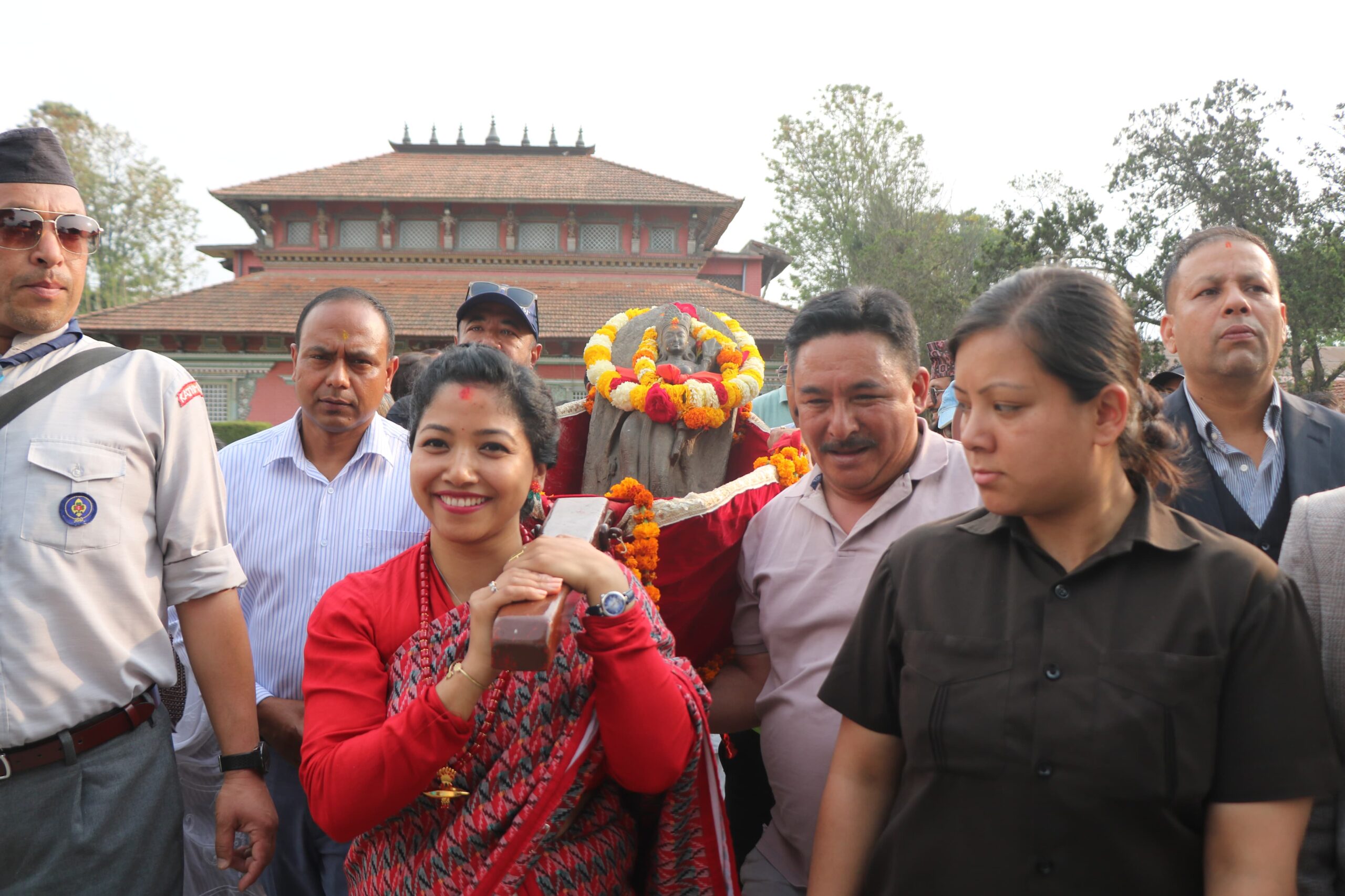 मरूमा महागौरीको मूर्ति पुन:स्थापना