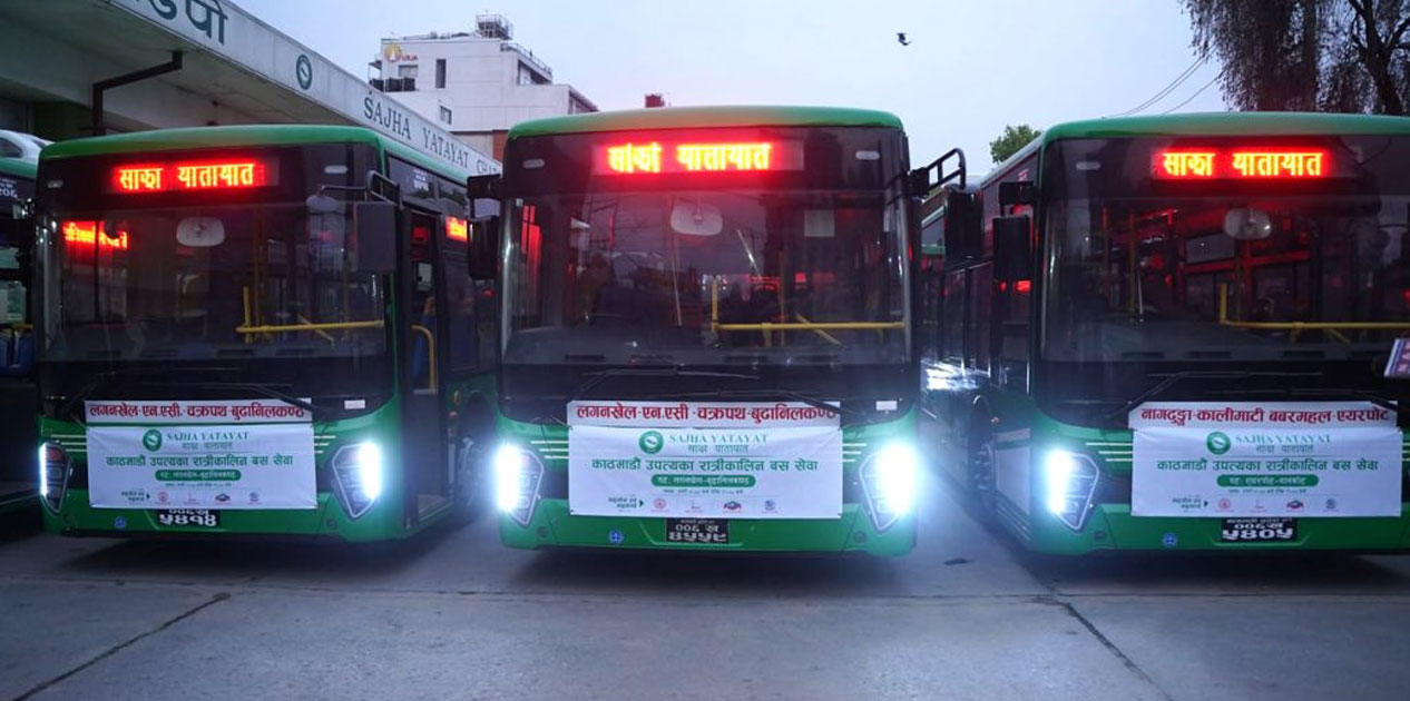 काठमाडौं उपत्यकामा रात्रिकालीन बससेवा सुरु