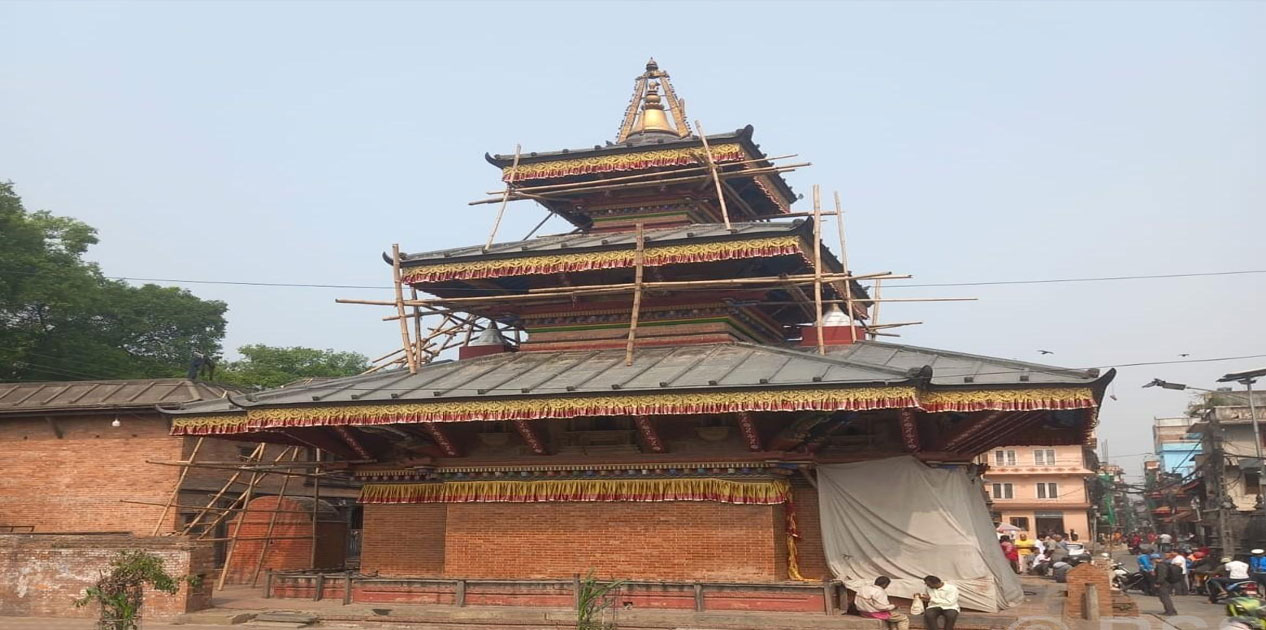 पशुपति क्षेत्रस्थित जयवागेश्वरीको ‘कलेवर’ फेरिँदै