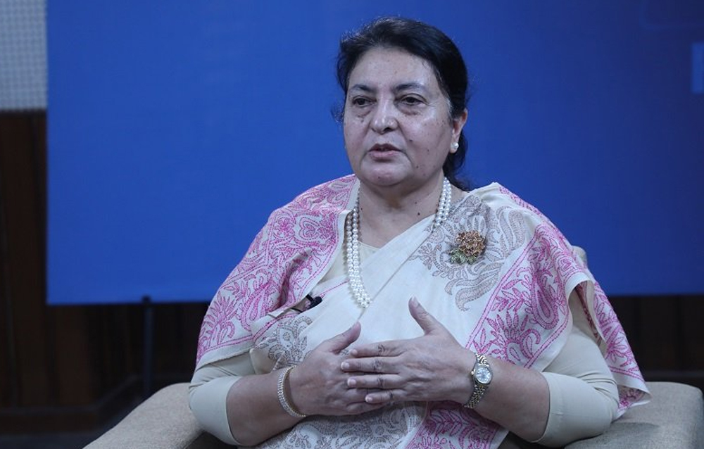आत्मनिर्भर अर्थतन्त्रको निर्माणमा सबै जुटौँ: पूर्वराष्ट्रपति भण्डारी