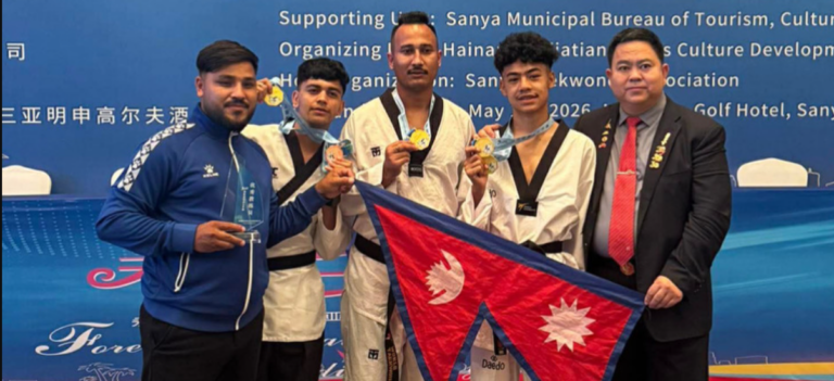 नेपाललाई तेक्वान्दोमा चार स्वर्ण पदक