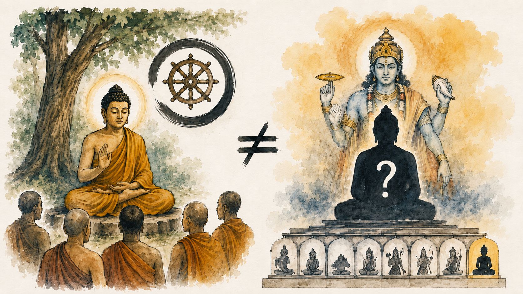 बौद्धहरूका बुद्ध र हिन्दूहरूका बुद्ध