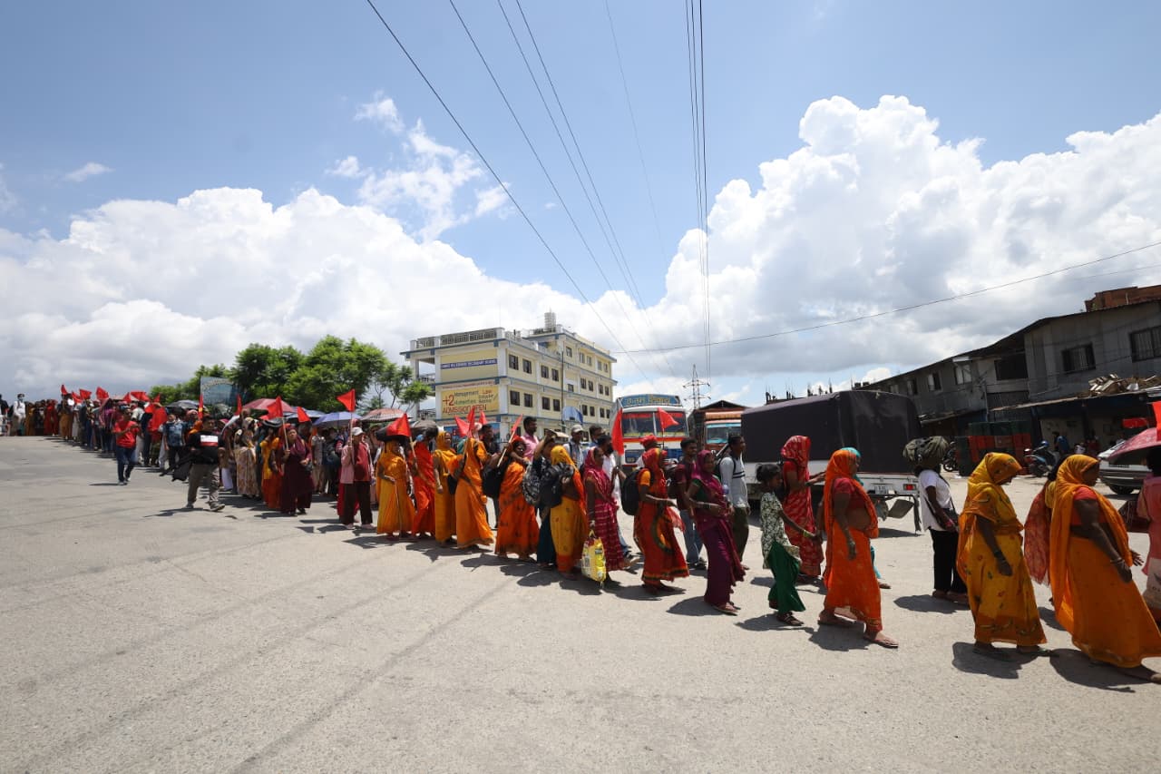 तस्बिरमा लघुवित्त तथा वित्तीय शोषणविरुद्ध ‘राजधानी मार्च’