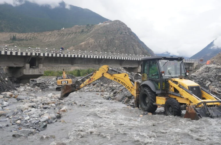 मुस्ताङको स्याङ र मार्फा खोलामा नदी उकास घटाइँदै