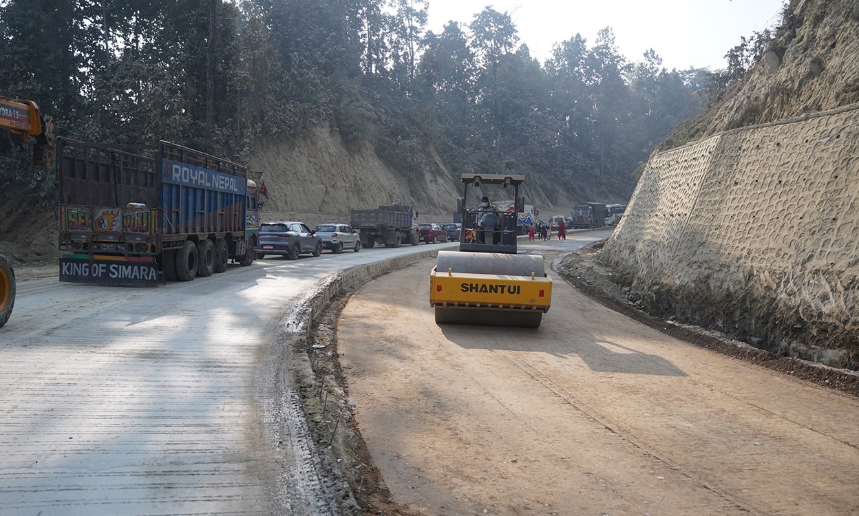 दाउन्ने खण्डको सडक निर्माण अन्तिम चरणमा